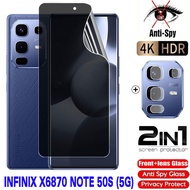 INFINIX X6870 NOTE 50S (5G) 2IN1 Privacy hydrogel Soft Front Protector For Infinix Note 50 S 50S Inf