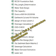 Bundle of Civil & Infrastructure Design Spreadsheet