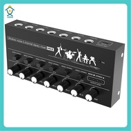 Mini Stereo Audio Mixer 6 Channel Microphone Mixer Instrument Expander for Guitar/Electric Keyboard/