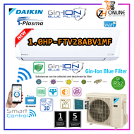 New DAIKIN R32 1HP FTV28ABV1MF Gin-ION Filter WIFI I-Plasma NON INVERTER FTV A SERIES FTV28AB FTV28A / RV28A SMART CONTROL DAIKIN AIRCOND DAIKIN NON INVERTER DAIKIN IPLASMA