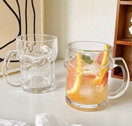 Bộ 6 Ly Thuỷ Tinh Trong Suốt Có Quai Dung Tích 352ml - Ly Uống Bia Size To - Ly Dày Bền Đẹp. Đức Nh