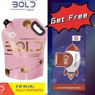 Bold 0w20 4Lit Fully Synthetic SN Plus Engine Oil FREEPerfume Card(READY STOCK)