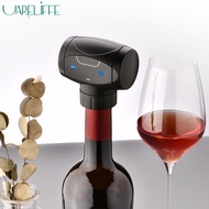 Uareliffe 2in1 Electric Wine Stopper Vacuum Efficient Preservation Saver 7 Days Fresh Keeping LED Power Display Automatic Wine Sealed Sealer Fresh Keeping Freshness Stopper Reusable Dust-proof Portable Household Mini Wine Bottle Stopper