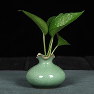 龍泉御茗青瓷創意家居裝飾品擺件手工個性小花器臺面水培花插花瓶