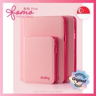 [SG SELLER] Pokemon TCG Binder Sanseking Pink Solid Color PU Card Binder