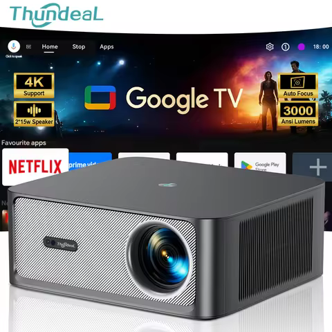 ThundeaL TD98 Pro Official Licensed Google Android TV ATV Full HD 1080P Projector 4K Video WIFI TD98