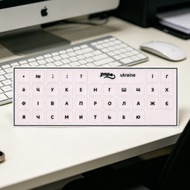 Ukrainian Cyrillic Keyboard Transfer Sticker 4 Colors White Black Blue Orange Anti-Fade No Residue D