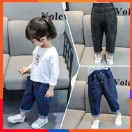 【girl jeans】Kids JeansBaby girl jeans Harlem spring girls children's Leggings Pants Boys' loose