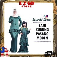 HARGA BORONG READY STOCK    BAJU KURUNG PASANG - EMERALD GREEN