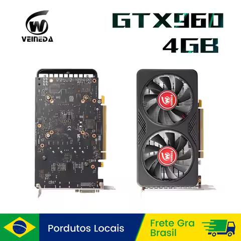 VEINEDA Graphics Cards GTX 960 4GB DDR5 128BIT Placa De Video PC Original PC Gaming 6PIN Video Card 