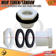 Threaded Nuts 3/ 4" PVC TowerRing PVC Water Tank Nuts 3/ 4 inch Tower Nuts, White, Strong, Durable, 