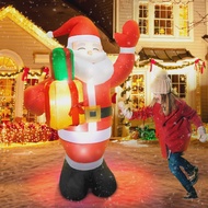 cod 1.5M/5FT Christmas Inflatable Santa Claus Outdoor Decoration for Yard Weatherproof Vacation Holi