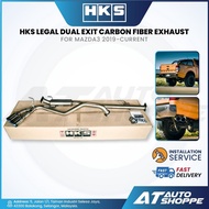 HKS Legamax Twin Side Exit Titanium Muffler Exhaust for Ford Ranger T6 T7 2012-2018