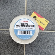 TAB SHOP - E-Print Direct Thermal Sticker Label Barcode 100 x 150 mm