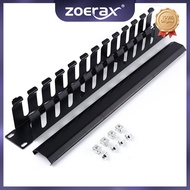 ZoeRax 1U 19Inch Rack Mount Cable Management-All Metal 24 Slot Horizontal Wire Manager Server Rack M