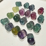 Fluorite Pixiu Two-Color Pixiu Watermelon Fluorite 🌠Three New Crystals🌠Colorful Fluorite Pixiu Candy