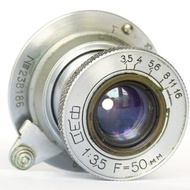 FED 3.5/50 蘇聯可折疊銀鏡頭測距儀 M39 安裝 Leitz Elmar 副本