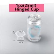 20pcs Ounce cup 1oz/2oz/3oz/4oz Microwavable Cup with lid Sauce Container Hinged Cup, a must-ha