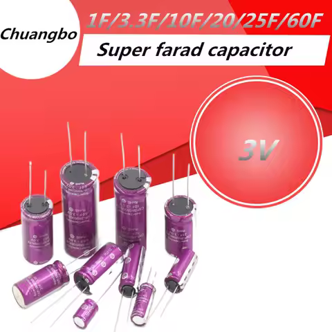 3.0V CDA 3V Farad capacitors 1F 2F 3.3F 5F 7F 10F 15F 18F 20F 25F 30F 50F 60F 100F 120F Super Capaci