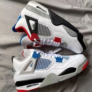 Shoes High Version AJ4 Air Cushion Sports Basketball Shoes Men Women Large Size Thick-Soled Black Wh