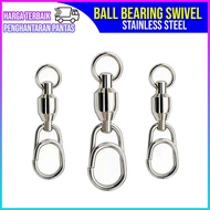Stainless Steel Fishing Swivel Snap Ring Ball Bearing Snap Swivels Fishing Saltwater Swivels Snaps I