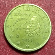 Koin Spanyol 50 Euro Cent (1st type; 1st map)