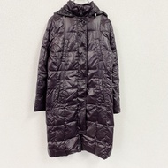 GAP 連帽長羽絨服，90% 羽絨，隱形門襟，4 個口袋，紫色，S 碼，古著