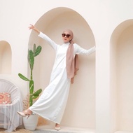 Yeleedon INNER ABAYA DRESS KAFTAN JUBAH abaya dress jubah abaya murah White inner dress plus size lo