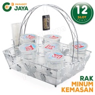 PARABOT JAYA - Rak Aqua Gelas Stainless SLOT 12 - Bistro Rak Aqua Stainless Steel 12 lubang Rak Tempat Aqua - TERMURAH TERLARIS PROMO DISKON