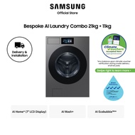 [Climate Voucher Eligible] Samsung WD90F21BCSSP 21KG/11KG Bespoke AI Front Load Washer Dryer