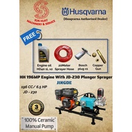 Husqvarna Engine HH196MP 6.5HP With Plunger Pump JINGDE Taiwan JD-230A(Auto) Or JD-230(Manual)