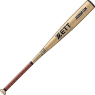 ZETT BAT34483 GODA-GM General Soft Baseball Bat, Metal, 32.7 inches (83 cm), Champagne Gold x Brown 