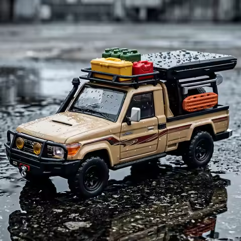 1:32 Toyota Land Cruiser LC79 Single Cab Off Road Pickup Truck Alloy Metal Diecast Model Car Desktop