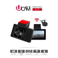Ucam กล้องติดรถยนต์ dashcam car camera ความละเอียดสูงสุด 2K 1440P รุ่น K2 หน้าและหลัง