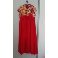 Chinese Tradition Fashion Red Long Dress White Dress ROM Wedding Theme Dinner