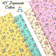 💮 Kain Japanese Cotton 💮 Corak Bunga Cantik Bidang 45” / Petite Flower Print Japanese Cotton Fabric 