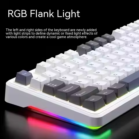 AULA F87 Pro RGB PBT AULA F87 Pro Mechanical Keyboard 2.4g/Usb/Bluetooth Tri Mode Wireless 87 Key Rg