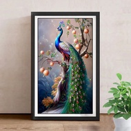 Blue Peacock Animal Canvas Painting Big Size Wall Decoration Picture For Bedroom No Frame