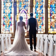 Church Wedding Pew Bows With Long Tulle Tails Chair Aisle Decor Wedding Car Decoration For Church Ai