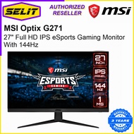 MSI Optix G271 27" Full HD IPS eSports Gaming Monitor With 144Hz [Selit Trading]
