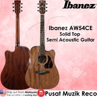 Ibanez AW54CE OPN Solid Mahogany Top SEMI Acoustic Guitar with Pickup Tuner 41in Gitar Semi Akustik Elektrik Gitar Kapok