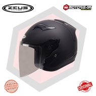 ZEUS GJ-627 MATT BLACK PLAIN (FREE 50% SMOKE VISOR)