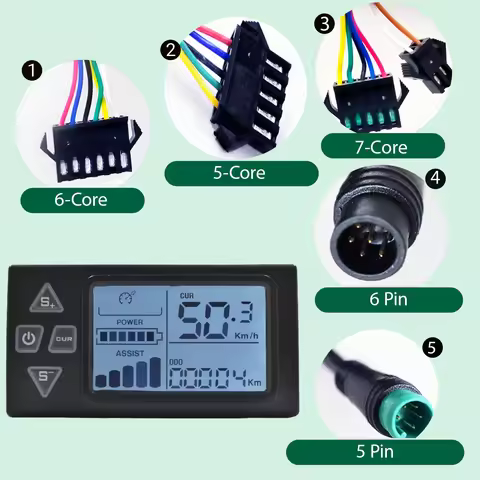 S861 Mountain UART2 Electric Bicycle Waterproof Assembly Parts Waterproof 24V/36V/48V Bicycle Speedo