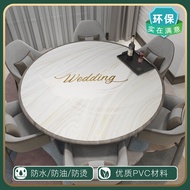 KY-D Nordic Marble Household round Table Tablecloth Waterproof and Oil-Proof Soft Glass Dining Table CushionpvcRound Tea