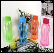 OutSky ขวด Tupperware Eco ฝาพับ800มล./1100มล. ถ้วยพลาสติกความจุขนาดใหญ่ขวดน้ำพกพากีฬากลางแจ้ง