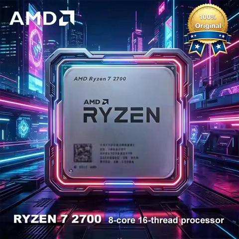 New AMD Socket AM4 Ryzen 7 2700 R7 2700 3.2 GHz Eight-Core Sixteen-Thread 16M 65W CPU Processor YD27