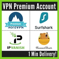 LIFETIME VPN Account🔥VPN Stable Premium VPN Account ipvanish tunnelbear Surfshark NordVPN Provider