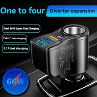66W Dual USB Car Charger with Digital Display Multi Adapter