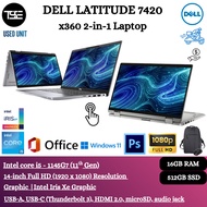 Dell Latitude 7420 X360 2-in-1 Laptop Intel core i5 11th Gen 16GB RAM 512GB SSD 14"FHD Touch Display