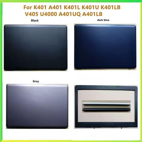 New Laptop LCD Back Cover Case Bezel Front Frame Cover Case For ASUS K401 A401 K401L K401U K401LB V4